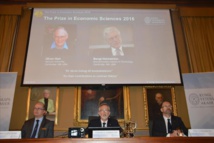 Le prix Nobel d'économie 2016 décerné à un Britannique et à un Finlandais Le prix Nobel d'économie 2016 décerné à un Britannique et à un Finlandais
