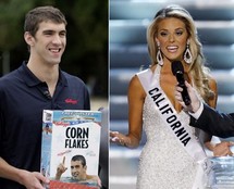 Michael Phelps et Miss Californie retrouvés dans un bar, enlacés et complètement ivres Michael Phelps et Miss Californie retrouvés dans un bar, enlacés et complètement ivres