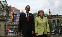 Barack Obama et Angela Merkel à Dresde Barack Obama et Angela Merkel à Dresde