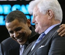 Barack Obama et Edward Kennedy Barack Obama et Edward Kennedy