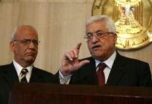 Saeb Erakat et Mahmoud Abbas