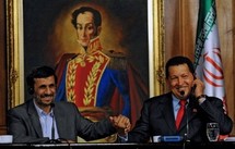 Mahmoud Ahmadinejad et Hugo Chavez