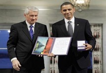 Thorbjorn Jagland et Barack Obama Thorbjorn Jagland et Barack Obama