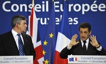 Nicolas Sarkozy et Gordon Brown