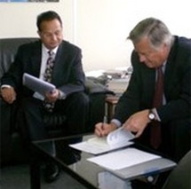 Abdul Waheed Khan et Axel Leblois Abdul Waheed Khan et Axel Leblois