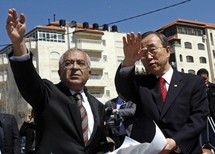 Salam Fayyad et Ban Ki-moon