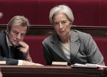 Bernard Kouchner et Christine Lagarde Bernard Kouchner et Christine Lagarde