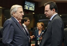 Jean-Claude Trichet et George Papaconstantinou