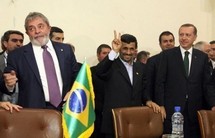 Luiz Inacio Lula da Silva, Mahmoud Ahmadinejad et Recep Tayyip Erdogan