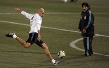 Juan Veron et l'entraîneur Diego Juan Veron et l'entraîneur Diego