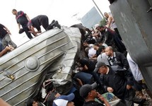 Tunisie: un mort et 57 blessés dans un accident de train Tunisie: un mort et 57 blessés dans un accident de train