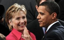 Barack Obama et Hillary Clinton