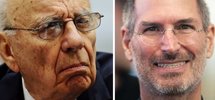 Rupert Murdoch, patron de News Corp et Steve Jobs Rupert Murdoch, patron de News Corp et Steve Jobs