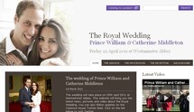 GB: lancement du site internet officiel du mariage de Kate et William GB: lancement du site internet officiel du mariage de Kate et William