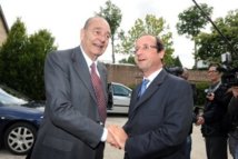 François Hollande au château de Bity à Sarran pour rencontrer Jacques Chirac