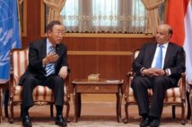 Ban Ki-moon et Abd Rabbo Mansour Hadi