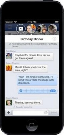 "Chat heads", une fonction de Facebook Home, arrive sur l'iPhone