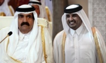 Cheikh Hamad ben Khalifa Al Thani et son fils