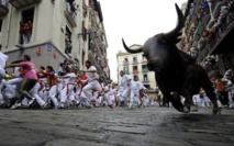 Espagne: quatre blessés pour le deuxième lâcher de taureaux de la San Fermin