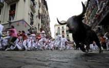 Espagne: quatre blessés pour le deuxième lâcher de taureaux de la San Fermin Espagne: quatre blessés pour le deuxième lâcher de taureaux de la San Fermin