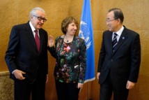 Lakhdar Brahimi, Catherine Ashton et Ban Ki-moon