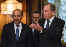 Ahmad Jarba et Sergei Lavrov Ahmad Jarba et Sergei Lavrov