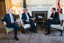 David Cameron, William Hague et John Kerry David Cameron, William Hague et John Kerry