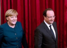 Merkel reçoit Hollande pour resserrer les liens et parler d'Ukraine Merkel reçoit Hollande pour resserrer les liens et parler d'Ukraine
