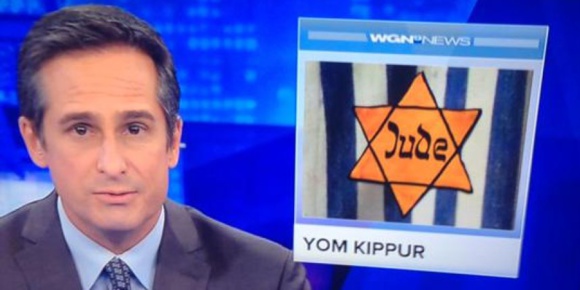 Une chaîne d'info américaine illustre Yom Kippour avec une étoile jaune