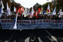 Education: de milliers de manifestants défilent contre la réforme du collège Education: de milliers de manifestants défilent contre la réforme du collège