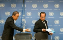 François Hollande et Ban Ki-moon François Hollande et Ban Ki-moon