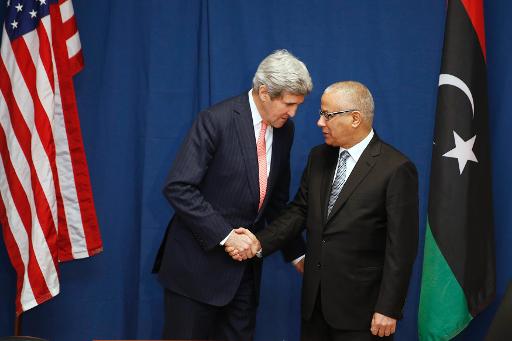 John Kerry et le Premier ministre libyen Ali Zeidan