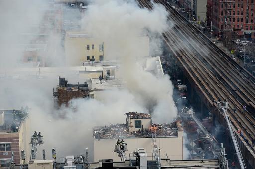 New York: une fuite de gaz à l'origine de l'effondrement de deux immeubles