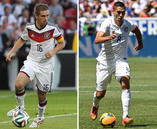 Philipp Lahm et Clint Dempsey