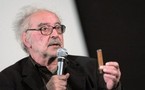 Jean-Luc Godard, devant le public à Paris pour présenter "Film Socialisme"