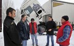 Neige: 7.000 poids lourds bloqués en Rhône-Alpes et Auvergne, amélioration