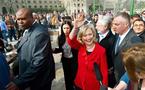 Hillary Clinton sur la place Tahrir au Caire